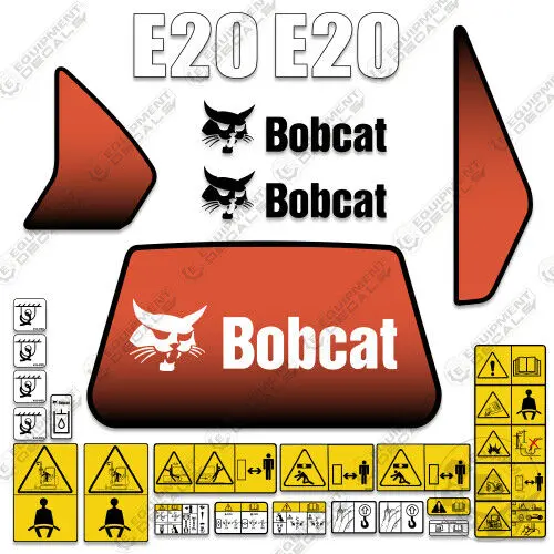 Fits Bobcat E20 Mini Excavator Decal Kit (Older Style) 1