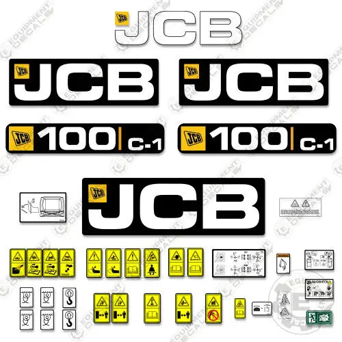Fits Jcb 100C-1 Decal Kit Mini Excavator 1