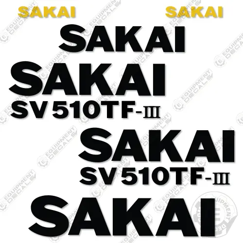 Fits Sakai Sv510tf-Iii Decal Kit Roller 1