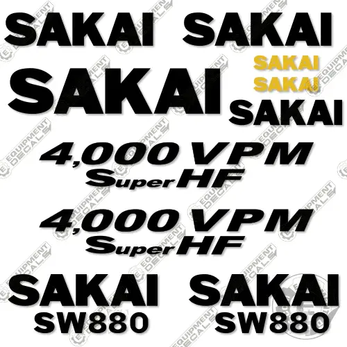 Fits Sakai Sw880 Decal Kit Roller - Super Hf Version 1