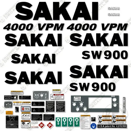 Fits Sakai Sw900 Decal Kit Roller 1