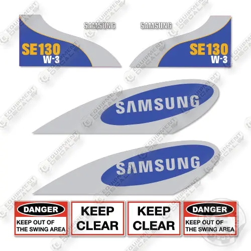 Fits Samsung Se130-W3 Decal Kit Excavator 1