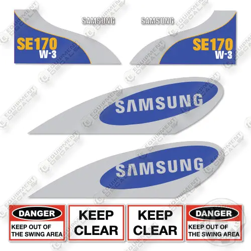 Fits Samsung Se170-W3 Decal Kit Excavator 1