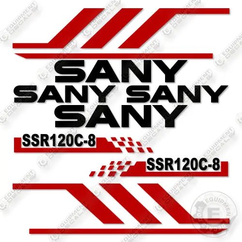 Sany Ssr120c-8 Decal Kit Smooth Drum Roller - Aftermarket Kit 1