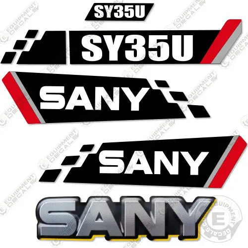 Fits Sany Sy35u Mini Excavator Decal Kit 1