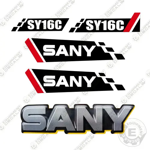 Fits Sany Sy16c Mini Excavator Decal Replacement Kit 1