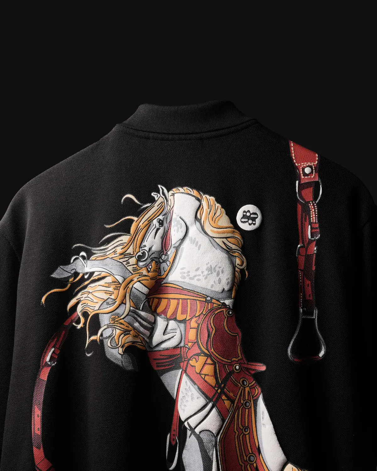 Black Saddle Polo  T-Shirt 1