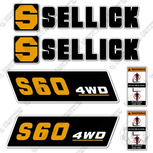 Fits Sellick S60 4Wd Decal Kit Forklift 1