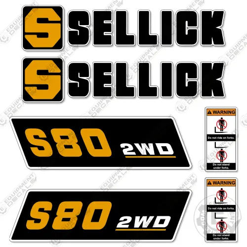 Fits Sellick S80 2Wd Decal Kit Forklift 1