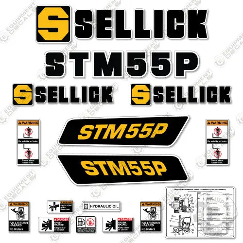 Fits Sellick Stm55p Decal Kit Forklift 1