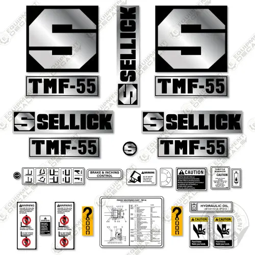Fits Sellick Tmf-55 Decal Kit Forklift 1