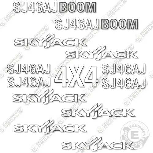 Fits Skyjack Sj46aj Decal Kit Boom Lift (White Cut Only) 1