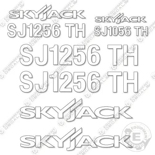 Fits Skyjack Sj1256th Decal Kit Telehandler (White Cut Only) 1