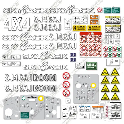 Fits Skyjack Sj46aj Decal Kit Boom Lift 1