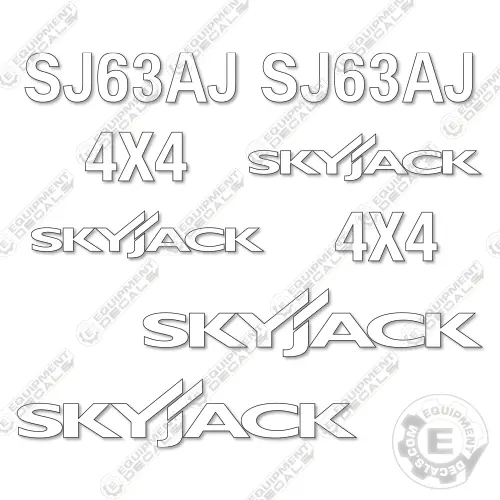 Fits Skyjack Sj63aj Decal Kit Boom Lift (White Cut Only) 1