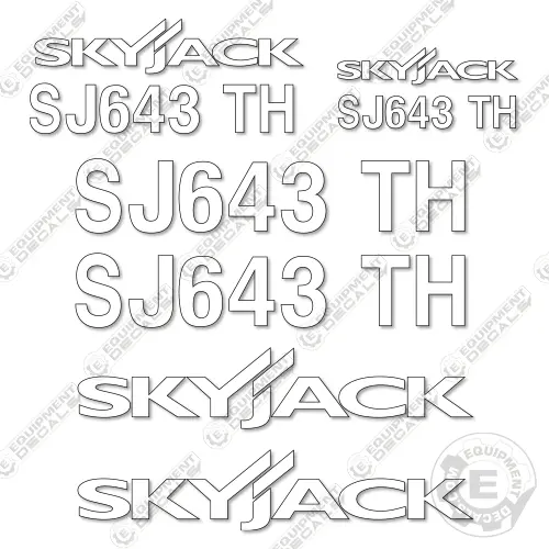 Fits Skyjack Sj643th Decal Kit Telehandler (White Cut Only) 1