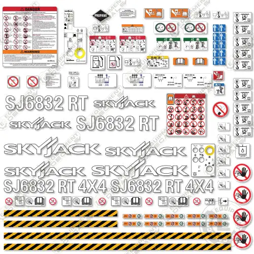 Fits Skyjack Sj6832rt Decal Kit Scissor Lift 1