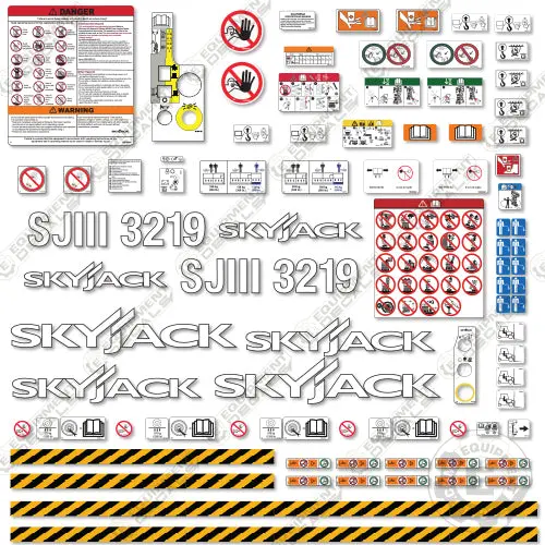 Fits Skyjack Sjlll3219 Decal Kit Scissor Lift 1