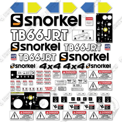 Fits Snorkelift Tb66jrt Decal Kit Boom Lift 1