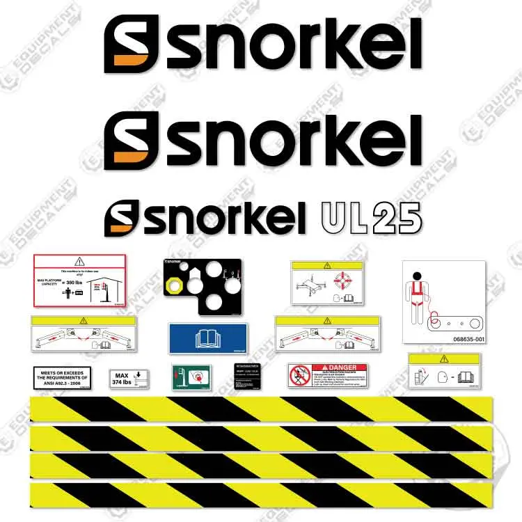 Fits Snorkel Ul25 Decal Kit Mast Lift 1