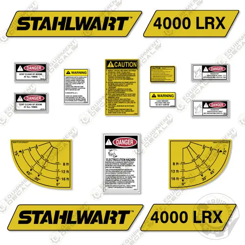 Fits Stahlwart 4000Lrx Decal Kit Crane Truck 1