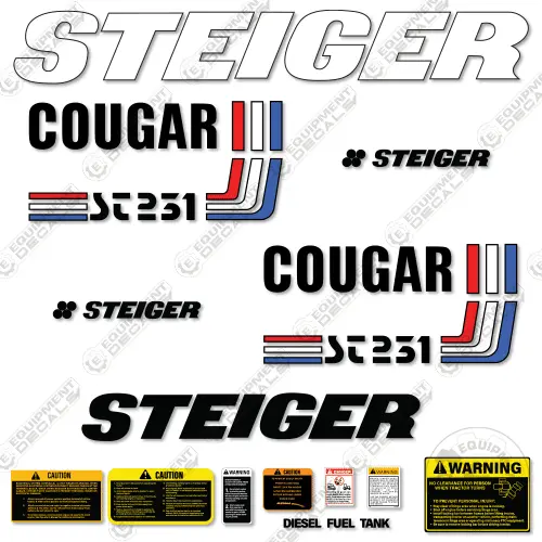 Fits Steiger Cougar St251 Decal Kit Tractor 1