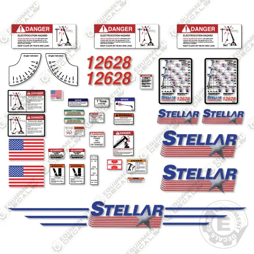 Fits Stellar 12628 Decal Kit Crane Truck 1
