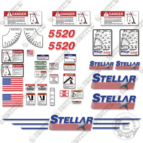 Fits Stellar 5520 Decal Kit Crane Truck 1
