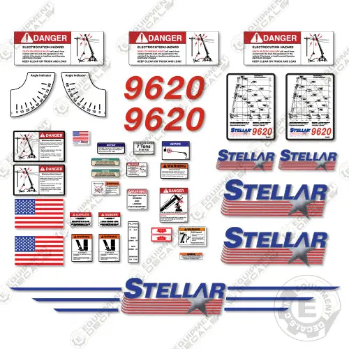 Fits Stellar 9620 Decal Kit Crane Truck P/N 13538 1
