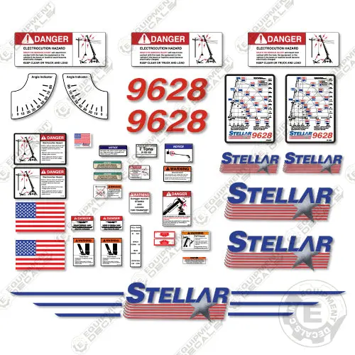 Fits Stellar 9628 Decal Kit Crane Truck P/N 50584 1