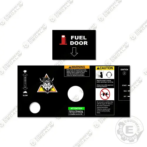 Fits Stone Wolfpac 3100 Vibratory Roller Dashboard Decal 1
