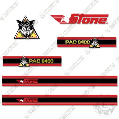 Fits Stone Wolfpac 6400 Roller Decal Kit 1