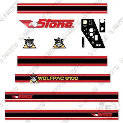 Fits Stone Wolfpac 6100 Roller Decal Kit 1