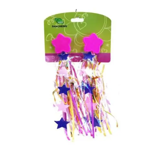 Kids Handlebar Streamers - Pink/Yellow/Blue Stars 1