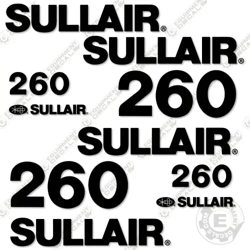 Fits Sullair 260 Decal Kit Air Compressor 1