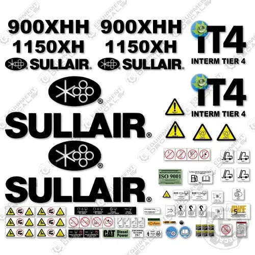 Fits Sullair 900Xhh 1150Xh Tier 4 Decal Kit Air Compressor 1