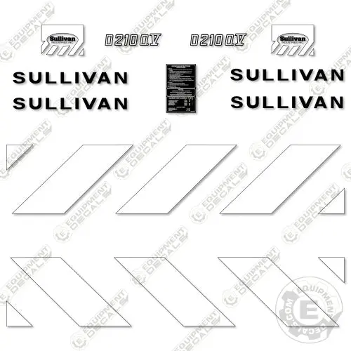 Fits Sullivan Palatek D210qv Decal Kit Compressor 1