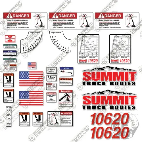 Fits Summit 10620 Decal Kit Crane Truck 1