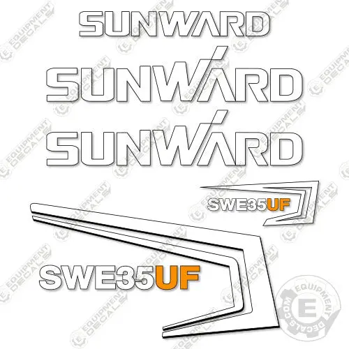 Fits Sunward Swe35uf Decal Kit Mini Excavator 1