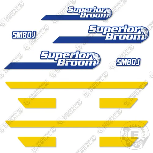 Fits Superior Broom Sm80j Decal Kit Street Sweeper - New Style! 1