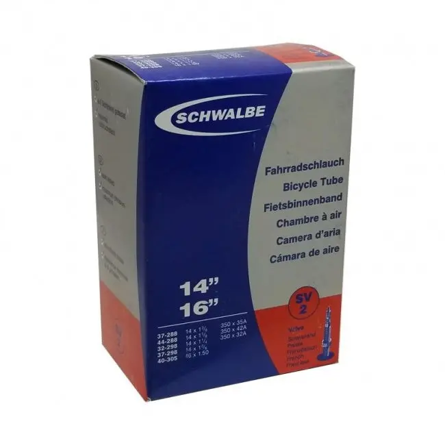 Tube 14 X 1 3/8 Or 16 X 1.50 Schwalbe Presta Valve 1