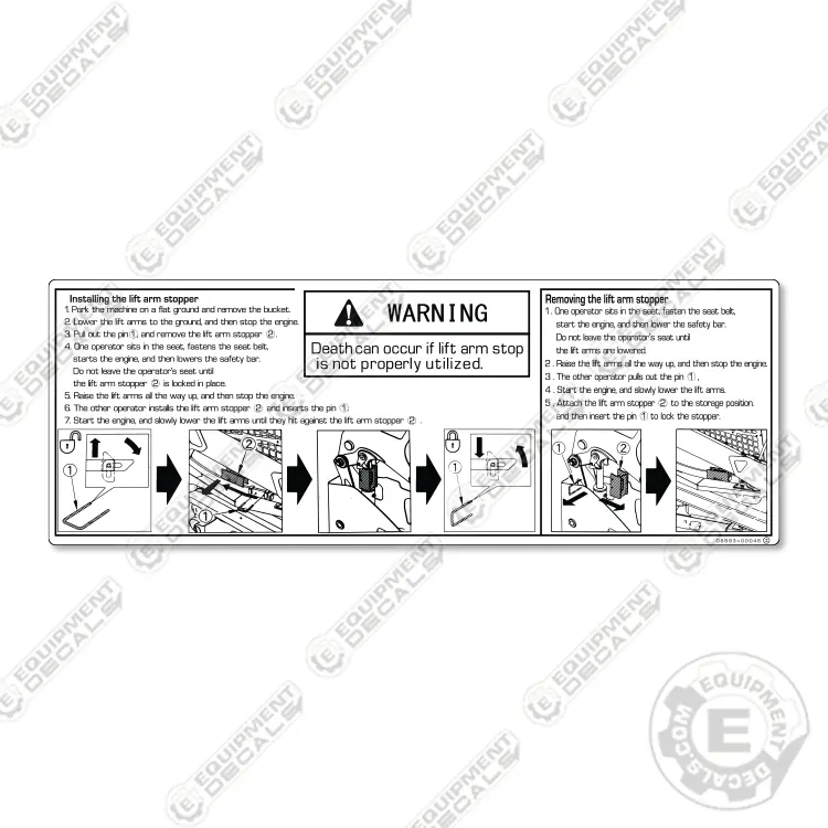 Fits Takeuchi Tlv2 Warning Decal 06893-00046 1