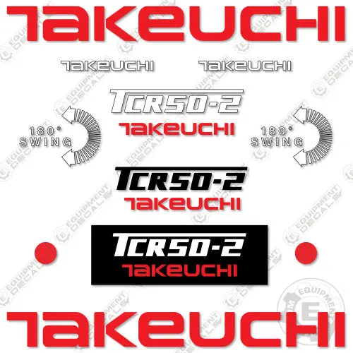 Fits Takeuchi Tcr50-2 Decal Kit Crawler Dumper 1