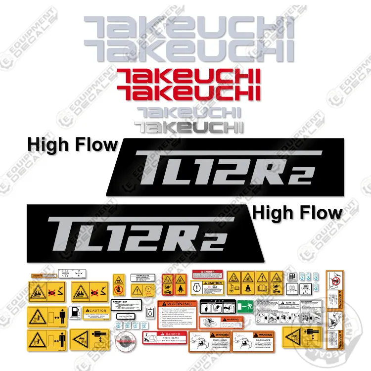 Fits Takeuchi Tl12r2 Decal Kit Skid Steer Loader 1