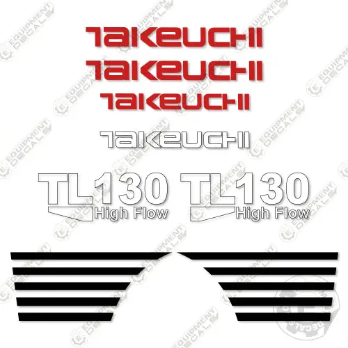 Fits Takeuchi Tl130 Decal Kit High Flow Skid Steer 1