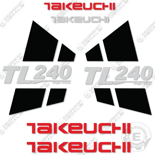 Fits Takeuchi Tl240 High Flow Skid Steer Loader Equipment Decalsfits 1