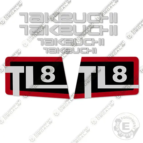 Fits Takeuchi Tl8 Decal Kit Skid Steer Loader 2