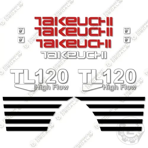 Fits Takeuchi Tl120 Skid Steer Loader Equipment Decal 1
