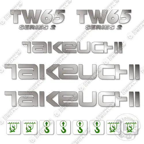 Fits Takeuchi Tw65 Series 2 Decal Kit Wheel Loader 1