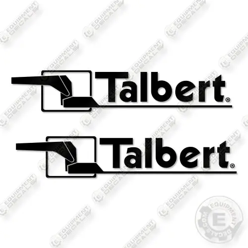 Fits Talbert Trailer 31 Inch Black Logos Decal Kit Trailer 1